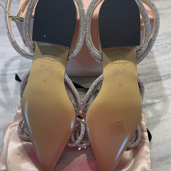 MACH & MACH Double Bow PVC Crystal Rays Flats (15mm) NIB size 38 - Picture 6 of 12